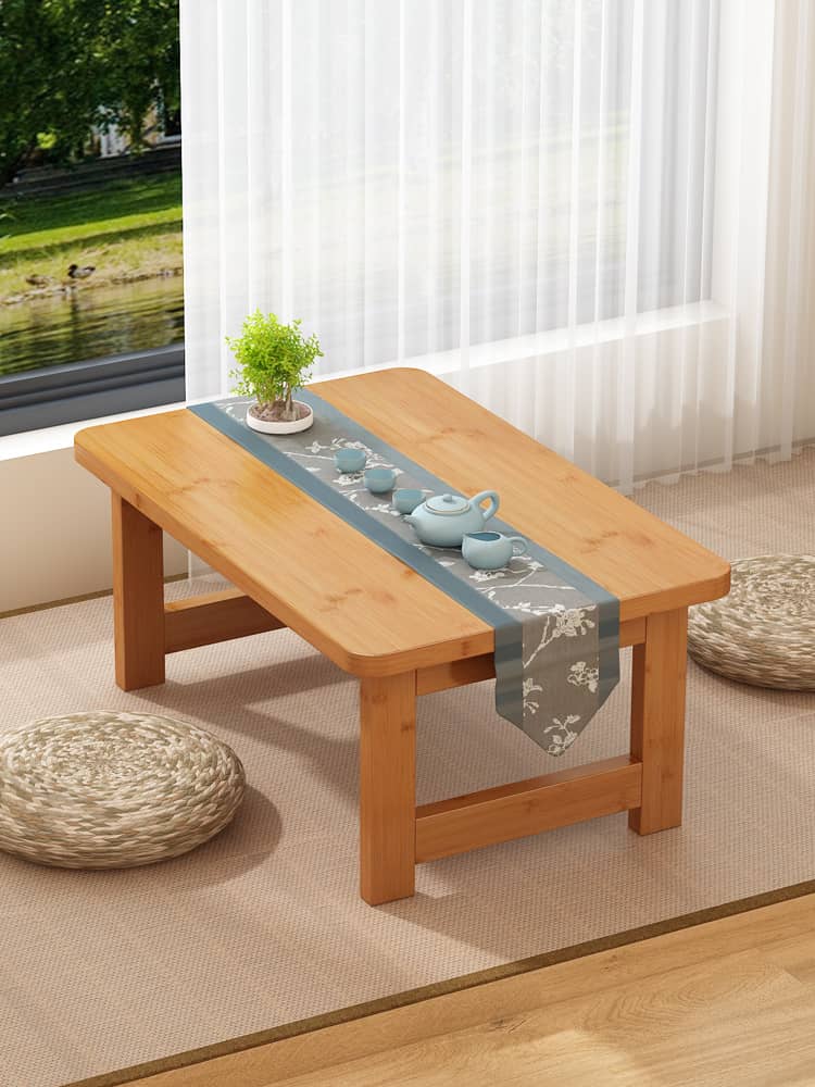 Stylish Dark Brown Bamboo Table – Perfect for Any Living Space hsl-68