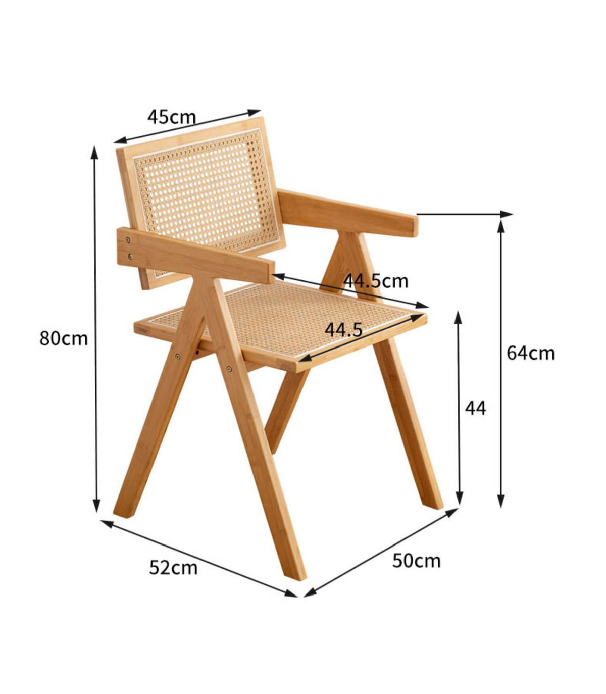 Sleek Dark Brown Bamboo & Natural Wood Chair with Durable ABS Resin Finish hsl-69