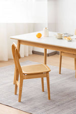 Stylish Natural Wood Finish Bamboo Chair with Durable ABS Resin hsl-70