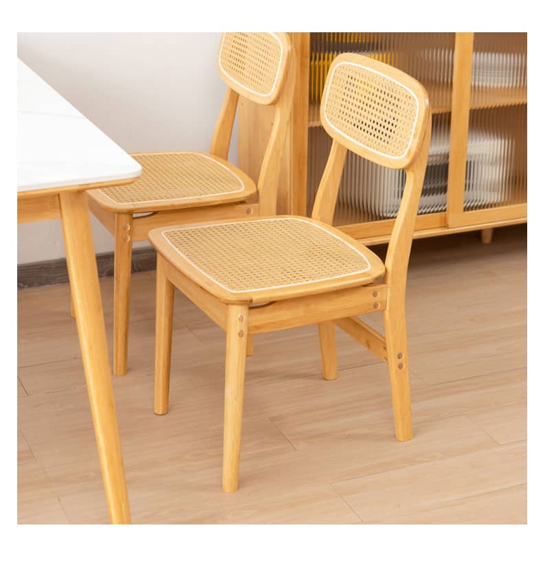 Stylish Natural Wood Finish Bamboo Chair with Durable ABS Resin hsl-70