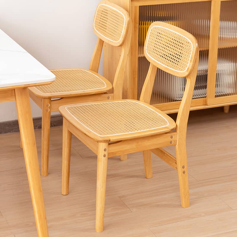 Stylish Natural Wood Finish Bamboo Chair with Durable ABS Resin hsl-70