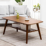 Stylish Bamboo Tea Table in Natural Wood Brown Finish - Perfect for Your Living Room hsl-81