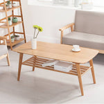 Stylish Bamboo Tea Table in Natural Wood Brown Finish - Perfect for Your Living Room hsl-81