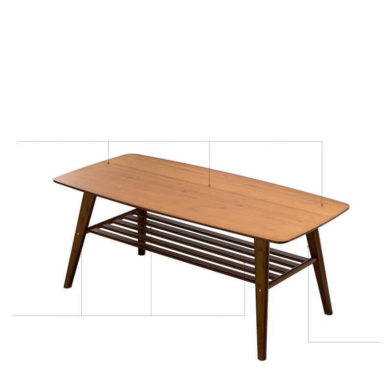 Stylish Bamboo Tea Table in Natural Wood Brown Finish - Perfect for Your Living Room hsl-81