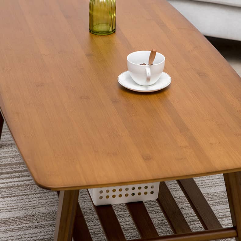Stylish Bamboo Tea Table in Natural Wood Brown Finish - Perfect for Your Living Room hsl-81