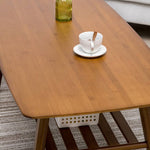 Stylish Bamboo Tea Table in Natural Wood Brown Finish - Perfect for Your Living Room hsl-81