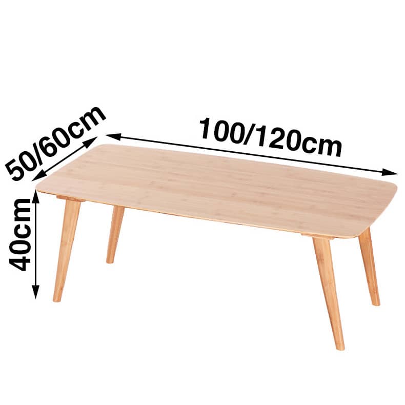 Stylish Bamboo Tea Table in Natural Wood Brown Finish - Perfect for Your Living Room hsl-81