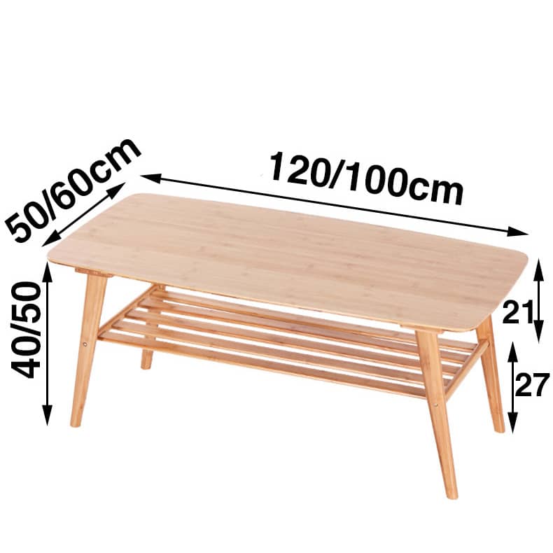 Stylish Bamboo Tea Table in Natural Wood Brown Finish - Perfect for Your Living Room hsl-81