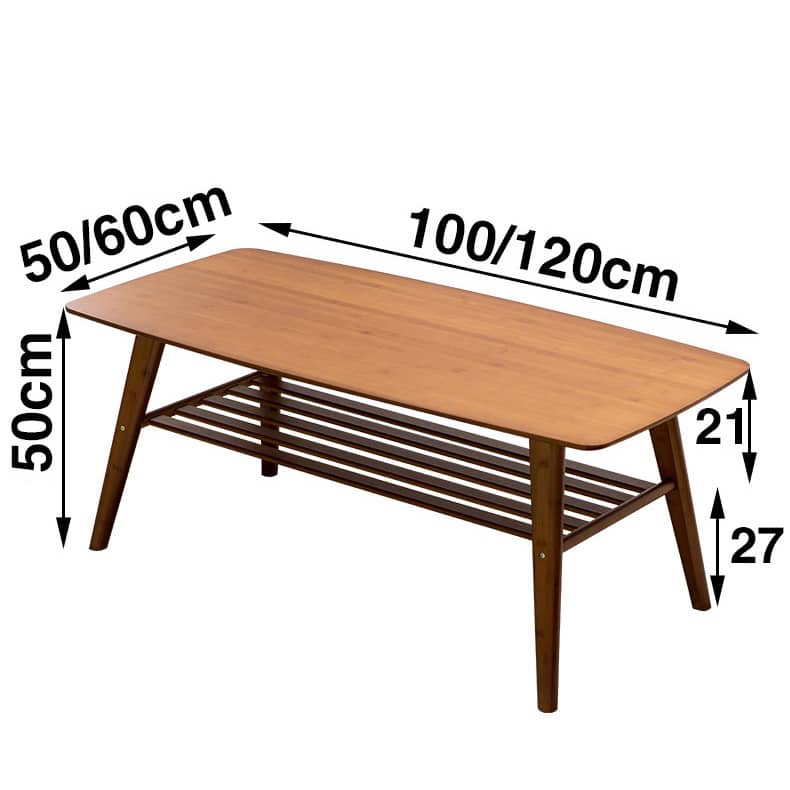 Stylish Bamboo Tea Table in Natural Wood Brown Finish - Perfect for Your Living Room hsl-81