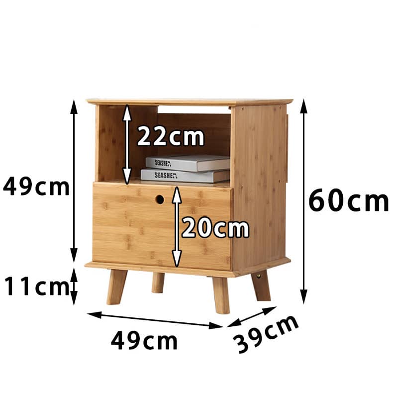 Stylish White & Natural Wood TV Cabinet - Sleek Bamboo Design for Modern Living Spaces hsl-83