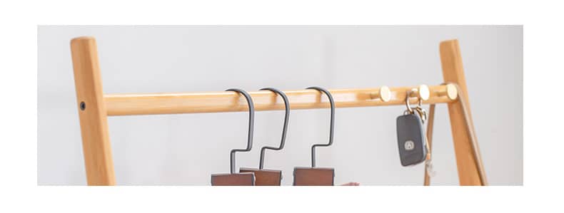 Sleek Bamboo Coat Hanger - Natural Wood Finish for Modern Chic Closet hsl-88