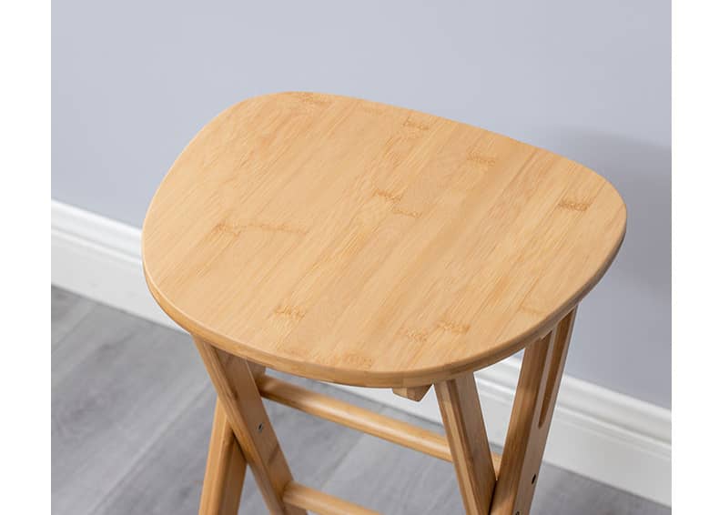 Stylish Natural Bamboo Wood Stool for Modern Interiors hsl-91