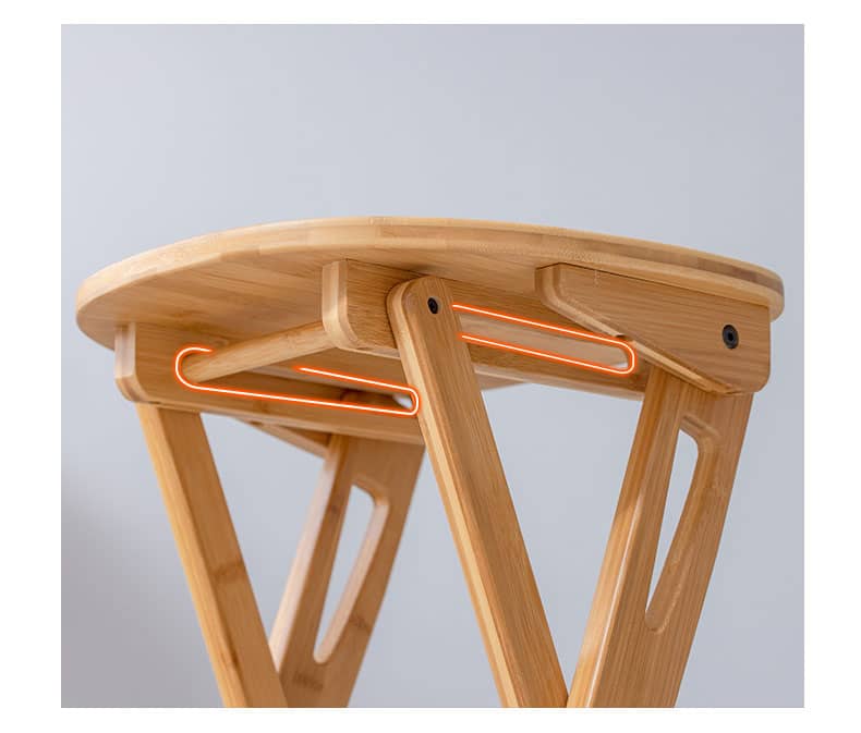 Stylish Natural Bamboo Wood Stool for Modern Interiors hsl-91