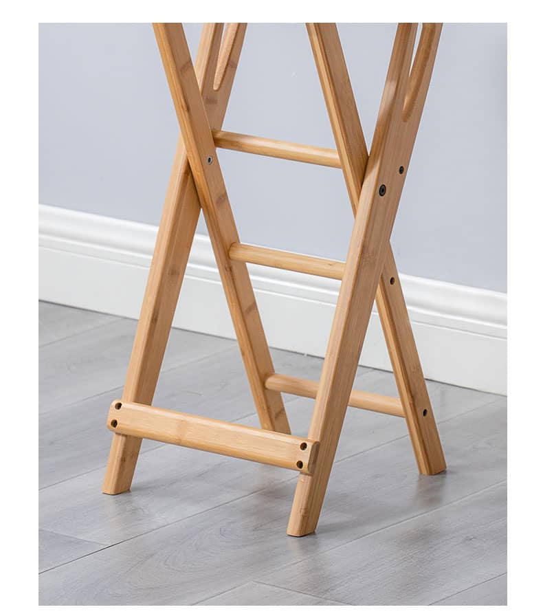 Stylish Natural Bamboo Wood Stool for Modern Interiors hsl-91