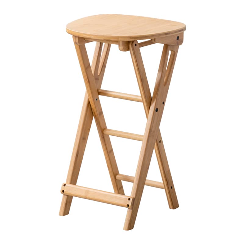 Stylish Natural Bamboo Wood Stool for Modern Interiors hsl-91