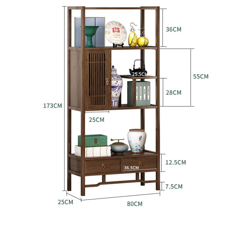 Stylish Dark Brown Bamboo Storage Rack for Home and Office Organization hsl-94