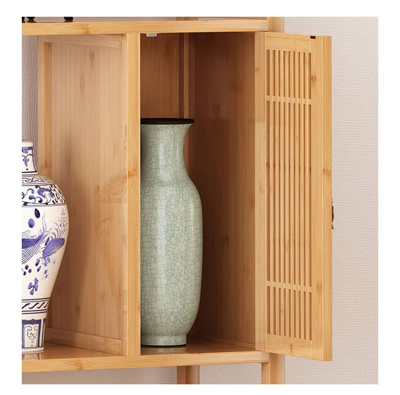 Stylish Dark Brown Bamboo Storage Rack for Home and Office Organization hsl-94