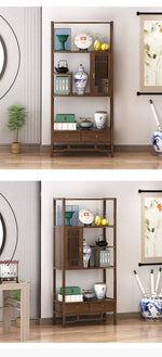 Stylish Dark Brown Bamboo Storage Rack for Home and Office Organization hsl-94