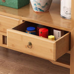 Stylish Dark Brown Bamboo Storage Rack for Home and Office Organization hsl-94