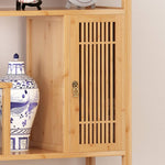 Stylish Dark Brown Bamboo Storage Rack for Home and Office Organization hsl-94