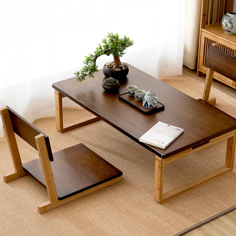 Elegant Dark Brown Bamboo Chair - Natural Wood Design for Stylish Living hsl-96