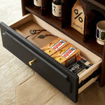Stylish Red Oak Coffee Table with Storage Shelves - Perfect for Modern Living Rooms hsmjx-4155