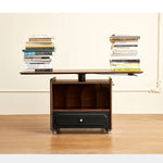 Stylish Red Oak Coffee Table with Storage Shelves - Perfect for Modern Living Rooms hsmjx-4155