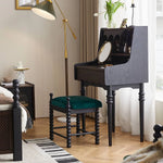 Vintage-Inspired Red Oak Multi-Layer Cabinet: Elegant Storage Solution with Makeup Vanity Design hsmjx-4162