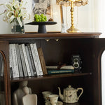 Elegant Chinese Tulipwood Cabinet with Tempered Glass Doors - Enhance Your Living Space hsmjx-4165