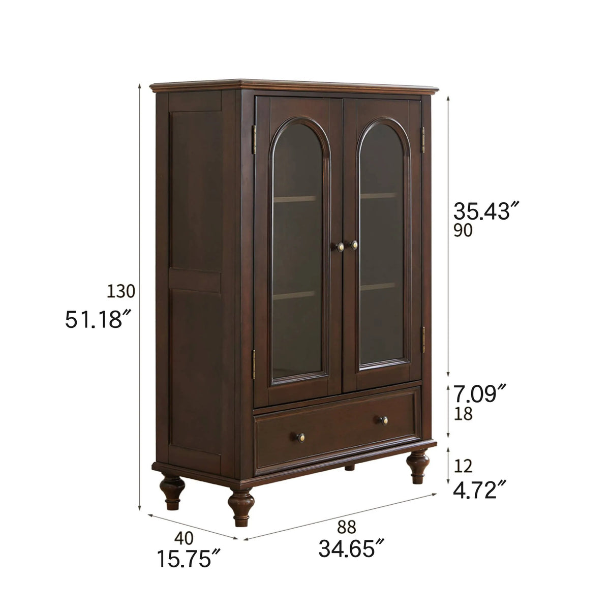 Elegant Chinese Tulipwood Cabinet with Tempered Glass Doors - Enhance Your Living Space hsmjx-4165