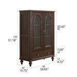 Elegant Chinese Tulipwood Cabinet with Tempered Glass Doors - Enhance Your Living Space hsmjx-4165