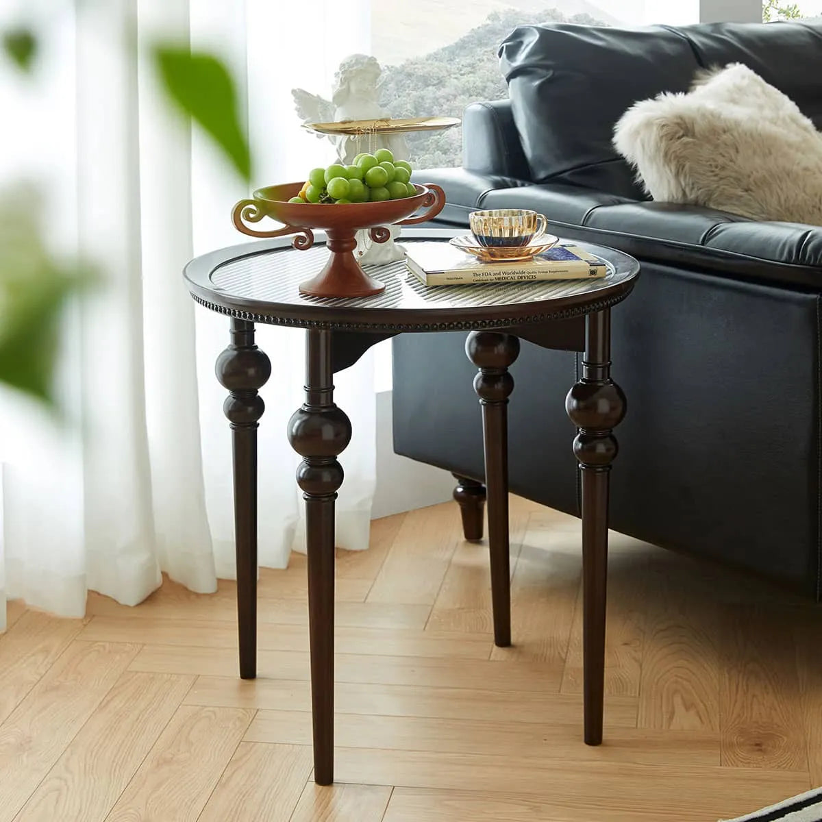 Elegant Chinese Tulipwood Coffee Table with Tempered Glass Top - Perfect for Stylish Living Rooms hsmjx-4167