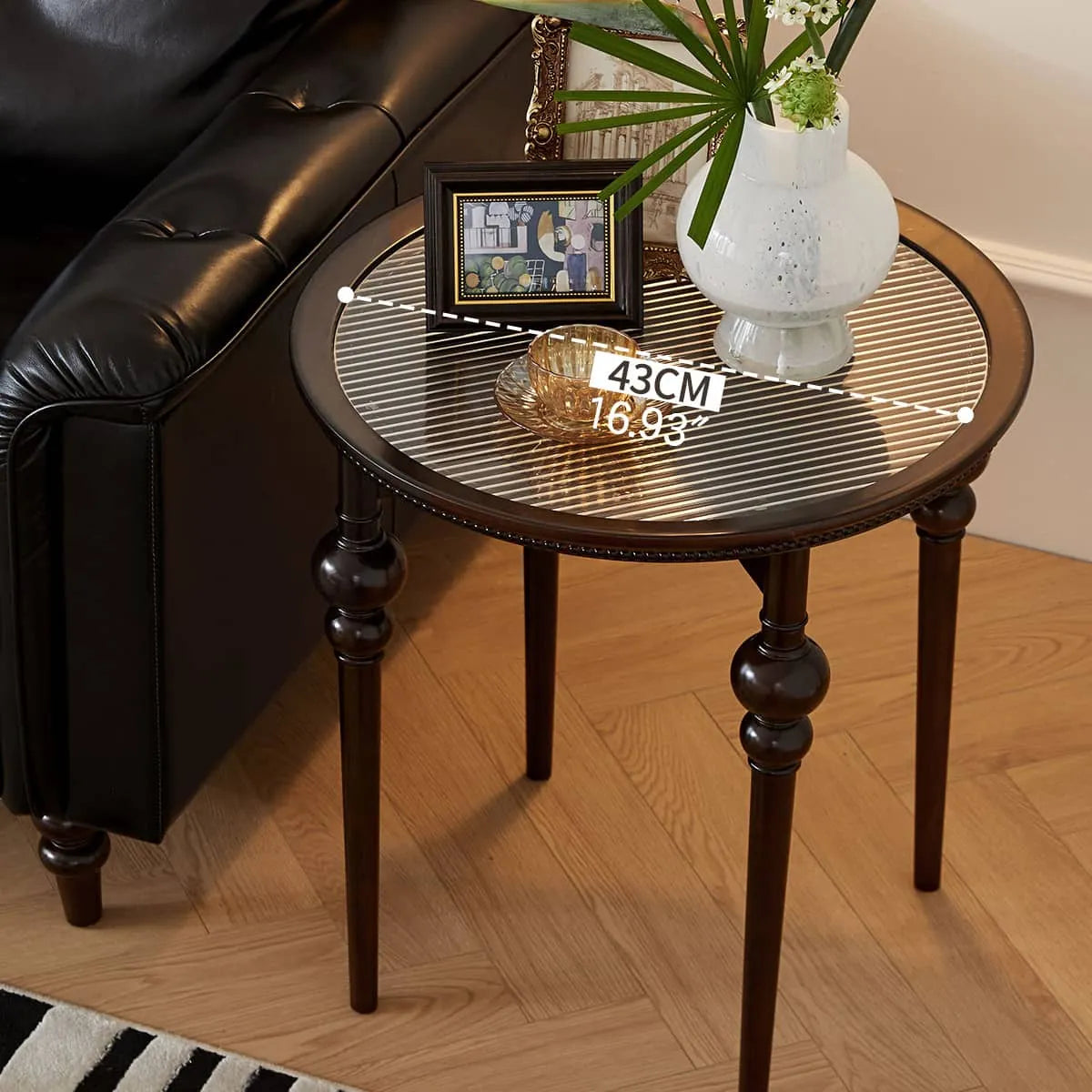 Elegant Chinese Tulipwood Coffee Table with Tempered Glass Top - Perfect for Stylish Living Rooms hsmjx-4167