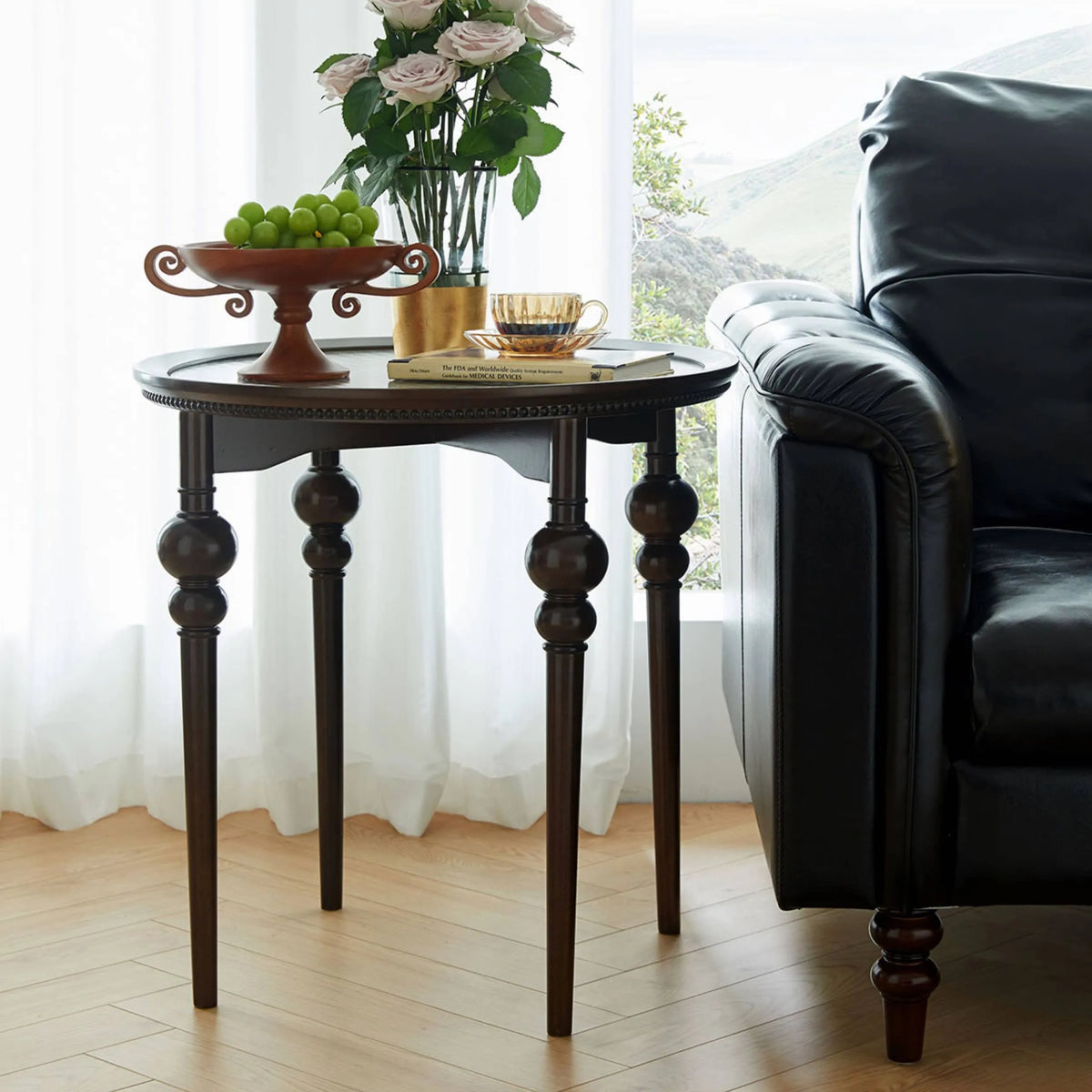 Elegant Chinese Tulipwood Coffee Table with Tempered Glass Top - Perfect for Stylish Living Rooms hsmjx-4167