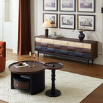 Mid-Century Modern TV Stand with Red Oak Multi-Layer Board - Stylish Storage Solution hsmjx-4169