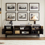 Mid-Century Modern TV Stand with Red Oak Multi-Layer Board - Stylish Storage Solution hsmjx-4169