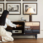 Mid-Century Modern TV Stand with Red Oak Multi-Layer Board - Stylish Storage Solution hsmjx-4169