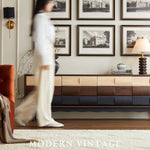 Mid-Century Modern TV Stand with Red Oak Multi-Layer Board - Stylish Storage Solution hsmjx-4169