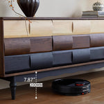 Mid-Century Modern TV Stand with Red Oak Multi-Layer Board - Stylish Storage Solution hsmjx-4169