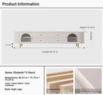 Stylish Modern TV Cabinet with Multi-Layer Board, Glass, and Stainless Steel Accents - Perfect for Living Room Décor hsms-4907