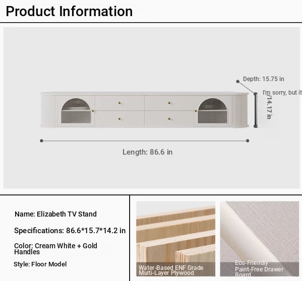 Stylish Modern TV Cabinet with Multi-Layer Board, Glass, and Stainless Steel Accents - Perfect for Living Room Décor hsms-4907