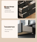 Stylish Modern TV Cabinet with Multi-Layer Board, Glass, and Stainless Steel Accents - Perfect for Living Room Décor hsms-4907