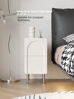 Modern Black Bedside Cupboard - Multi-Layer Board & Stainless Steel Legs - Stylish Nightstand for Any Bedroom hsms-4908