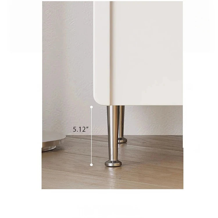 Modern Black Bedside Cupboard - Multi-Layer Board & Stainless Steel Legs - Stylish Nightstand for Any Bedroom hsms-4908