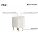 Modern Black Bedside Cupboard - Multi-Layer Board & Stainless Steel Legs - Stylish Nightstand for Any Bedroom hsms-4908