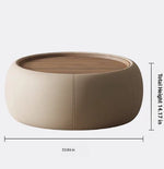 Modern Multi-Layer Board Tea Table with Synthetic Leather Finish - Stylish and Functional Centerpiece for Your Living Room hsms-4909