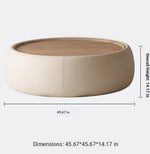 Modern Multi-Layer Board Tea Table with Synthetic Leather Finish - Stylish and Functional Centerpiece for Your Living Room hsms-4909