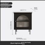 Modern Multi-Layer Board Bedside Cupboard with Stainless Glass - Stylish Storage Solution for Your Bedroom hsms-4910
