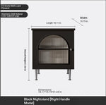 Modern Multi-Layer Board Bedside Cupboard with Stainless Glass - Stylish Storage Solution for Your Bedroom hsms-4910
