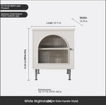 Modern Multi-Layer Board Bedside Cupboard with Stainless Glass - Stylish Storage Solution for Your Bedroom hsms-4910